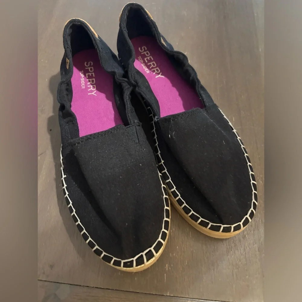 Sperry black canvas